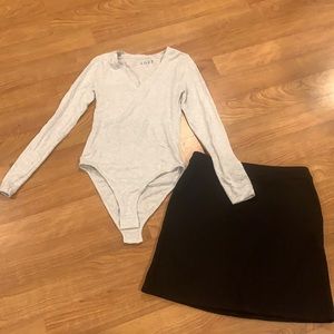 Bodysuit and skirt set